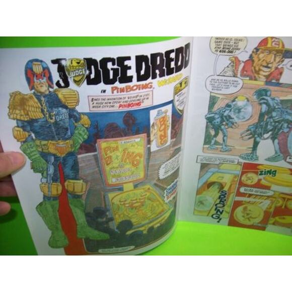 Judge Dredd Pinball FLYER Comic Book Edition Original 1993 Multi Page Super Hero - Picture 2 of 7